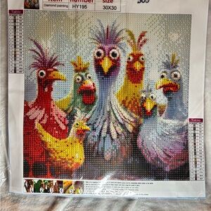 305- Colorful Chicken Diamond Painting Kit